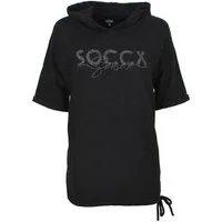SOCCX Kapuzenpullover Damen Halbarm Amalfi Summerdream black