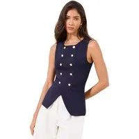 LIPSY Blusentop Lipsy zweireihiges Strickwesten-Oberteil (1-tlg)