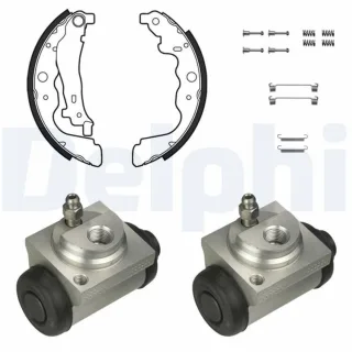 Delphi Bremsbacken vormontiert hinten Dacia Lada Renault