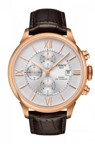 Tissot Chemin Des Tourelles Braun Herren Armbanduhr T0994273603800
