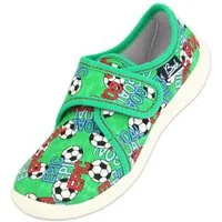 Beck Hausschuh Goal Hausschuh (Flexible, weich gepolsterte Laufsohle) Mit Klettverschluss, Sohle ist NON-Marking