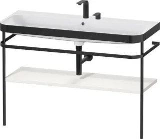 Duravit Happy D.2 Plus c-bonded Set mit Metallkonsole Nordic Weiß Seidenmatt 1175x490x850 mm - HP473 HP4739E39390000