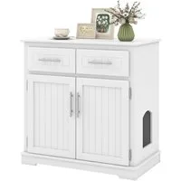 COSTWAY Tierhaus, für Katzentoilette, mit 2 Schubladen, 80x45x80cm