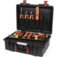Werkzeug-Set Basic Set L electric rot/gelb, 18-teilig, mit Koffer