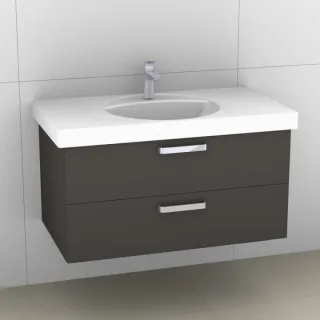 Artiqua 413 Waschtischunterschrank für Preciosa 124230, 124240 Stahlgrau, 413-WU2L-K45-7142-88 413-WU2L-K45-7142-88