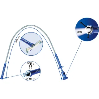 Brilliant Tools Krallengreifer mit Magnet und LED, starr - BT115908