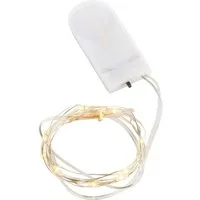 CEPEWA LED-Lichterkette, Batterie Draht silber 10 LEDs 0,9m
