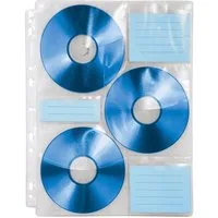 Hama CD-Hülle CD Index Hüllen für DIN A4 Format, 10 Hüllen für je 6 CDs für Ordner
