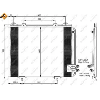 NRF Klimakondensator Mercedes E-Klasse W210 35228