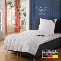 Excellent Daunenbettdecke Zürich, Bettdecke normal mit Bestnote "Hoher Schlafkomfort" bewertet., Füllung: 100% Daunen, Bezug: 100% Baumwolle, Bettdecke 135x200 cm, 155x220cm und weitere Größen, Made in Germany