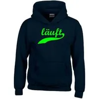 coole-fun-t-shirts Hoodie LÄUFT ! Kinder Sweatshirt mit Kapuze Hoodie Gr.128-164 Jungen +Mädchen