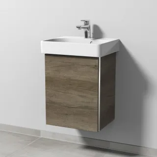 Sanipa 3way Waschtischunterbau zu Geberit Renova Plan Slim Waschtisch mit 4 Auszügen, Eiche-Nebraska BR66837