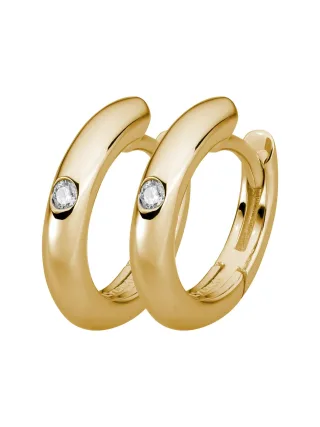 Lyomi Klappcreolen 585/- Gelbgold 2 synth. Diam. 0,04ct.