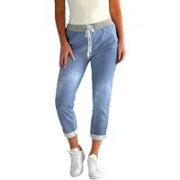 Mississhop Chinohose Damen Hose Blumen Jogginghose Baumwolle gemustert M. 287