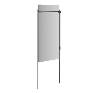 VitrA Equal LED-Spiegel 46 x 139 cm Wandmontage Metallrahmen Schwarz Matt,64103 64103