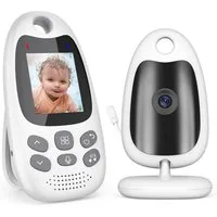 TWUFY Babyphone Tragbares Video Baby Monitor Babyphone mit Kamera mit Halterung, Babyfon mit Kamera 2'' Video Baby Monitor Kamera und Audio, 1-tlg., mit VOX Funktion Gegensprechfunktion Nachtsicht Temperaturüberwachung, für Zuhause unterwegs,Eltern B