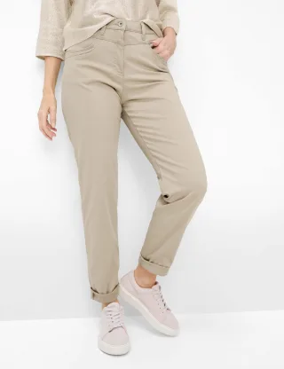 Raphaela by Brax Damen Five-Pocket-Hose Style CAREN NEW SAND, Beige, Gr. 36