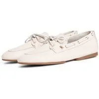 Tommy Hilfiger TH SLEEK LEATHER BOAT SHOE Bootsschuh Bootsschuh, Businessschuh mit Blockabsatz und Ösen mit Durchzug