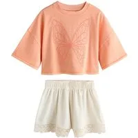 Next T-Shirt & Shorts T-Shirt und strukturierte Shorts im Set (2-tlg)