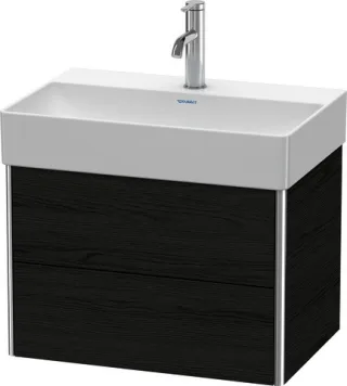 Duravit XSquare Waschtischunterbau wandhängend Eiche Schwarz Matt 584x390x397 mm - XS416701616 XS416701616