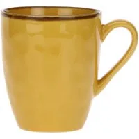 Rose & Tulpani Tasse Große Tasse Steingut Becher mit Henkel 430ml Gelb, 1-tlg., Steingut, Handgefertigt, Backofengeeignet