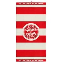 FC Bayern München Badetuch FC Bayern München Handtuch 180x90 cm (Rot/Weiß), Baumwolle