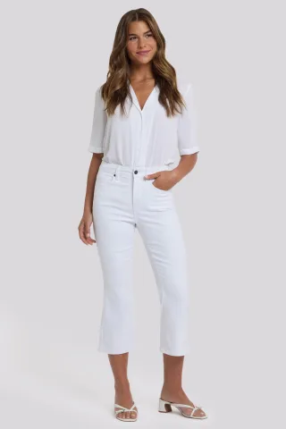 Monica Kick-Flare-Crop-Jeans mit hoher Taille