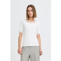 OXMO T-Shirt OXNSuna Rib T-Shirt mit Spitzen Details