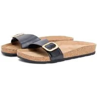 Tommy Hilfiger TH CLASSIC CORK SANDAL PEARL LTH Pantolette Strandschuh, Pool Slides, Flat mit Logoemblem