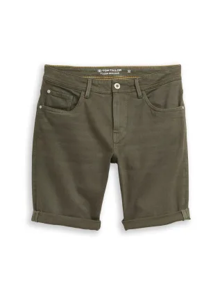 Tom Tailor - TTJOSH REGULAR SLIM Jeans Shorts deep leaf green - Gr. - 32