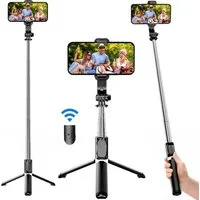 FELIXLEO Komplettbett Selfie Stick Stativ mit Fernbedienung 360 Rotation Selfiestick, 1-tlg.