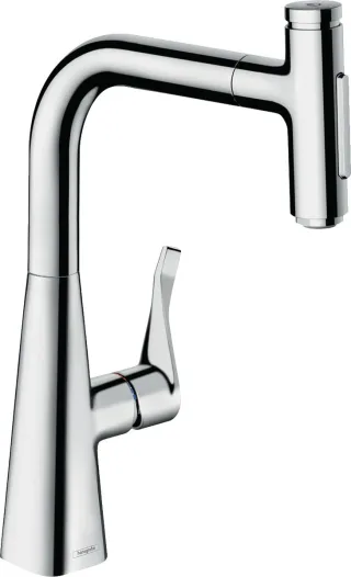 Hansgrohe Spültischmischer 240 Metris Select M71 Ausziehbrause 2jet chrom, 73822000 73822000