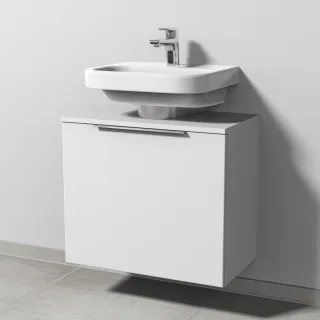 Sanipa 3way Universal-Waschtischunterbau mit 1 Auszug, Weiß-Soft UM60043