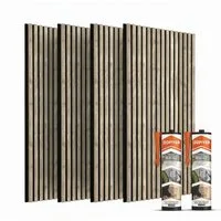 IZODEKOR 3D Wandpaneel Akustikpaneele in Holzoptik mit Filz – Schalldämmung & Raumakustik, BxL: 60x120 cm, 0,72 qm, (Set, Akustikpaneele als Set) schallabsorbierend, flexibel zuschneidbar, einfache Montage