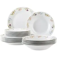 MÄSER Tafelservice Zosma (18-tlg), 6 Personen, Porzellan, Teller Set