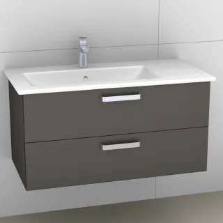 Artiqua 414 Waschtischunterschrank für Venticello 4134R1 Stahlgrau Metallic, 414-WU2L-V110-7141-88 414-WU2L-V110-7141-88
