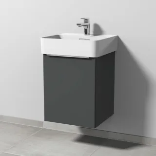Sanipa 3way Waschtischunterbau zu Laufen VAL Waschtisch mit 1 Tür, Anthrazit-Matt UM81922