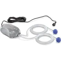 esotec Teichbelüfter DUO Air Einzelpumpe 6-9V/DC, 2 Ausgänge je 90l/h, 2x2m Schlauch 101884, (Komplettset)