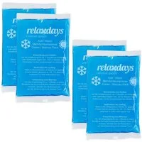 relaxdays Kühlpad Kühlpads rechteckig 4er Set blau
