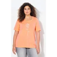 Ulla Popken T-Shirt T-Shirt Rosen Classic Rundhals Halbarm