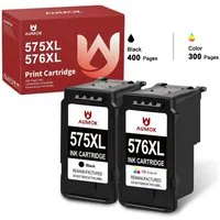 AUMOK 2er für CANON PG-575 576 XXL Druckerpatronen Tintenpatrone (für Pixma TS3550i TS3551i, Pixma TR4750i TR4751i)