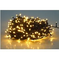 Spetebo LED-Lichterkette Weihnachts Lichterkette warm weiß - 120 LED / 9 m, 120-flammig, Garten Deko Beleuchtung für Außen und Innen