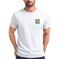 Neverless Print-Shirt Herren T-Shirt Logo Print Sommer Sonne Welle Strand Beach Style mit Print