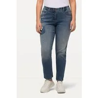 Ulla Popken Regular-fit-Jeans Boyfriend-Jeans Destroy-Effekte weites Bein