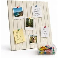 relaxdays Pinnwand Selbstklebendes Filzpinnwand Set, Beige, 60 x 40 cm