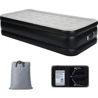 LALAHO Luftmatratze mit eingebauter Pumpe,Isomatte Camping Outdoor,190 x 99 x 45CM, Einzel-Luftbett, selbstaufblasend, wasserdicht, inkl. Pumpe, Tasche