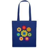 Spreadshirt Henkeltasche 70er Jahre Hippie Flower Power Kostüm Blumen Fasching Stoffbeutel (1-tlg)