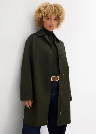 bonprix Wasserabweisender Trenchcoat Oversized, grün, Gr.44, Trenchcoat aus wasserabweisendem Material, 97% Baumwolle