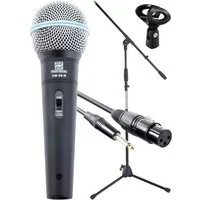Pronomic Mikrofon Superstar JACK dynamisches Gesangs Mikrofonset (Komplettset), Druckvoller, warmer Klang
