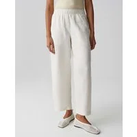 OPUS Leinenhose Myha linen aus Webware mit Leinenstruktur Vorverlegte Nähte geben dem Look eine moderne Dynamik